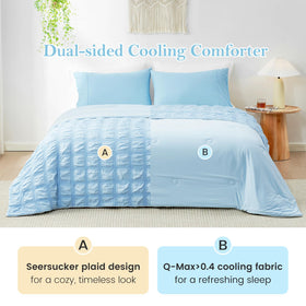Cozy Bliss seersucker side-b bubble texture surface for airflow