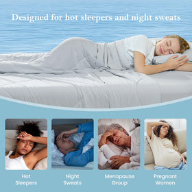 Cozy Bliss cooling comforter twin gray on nightstand highlighting softness