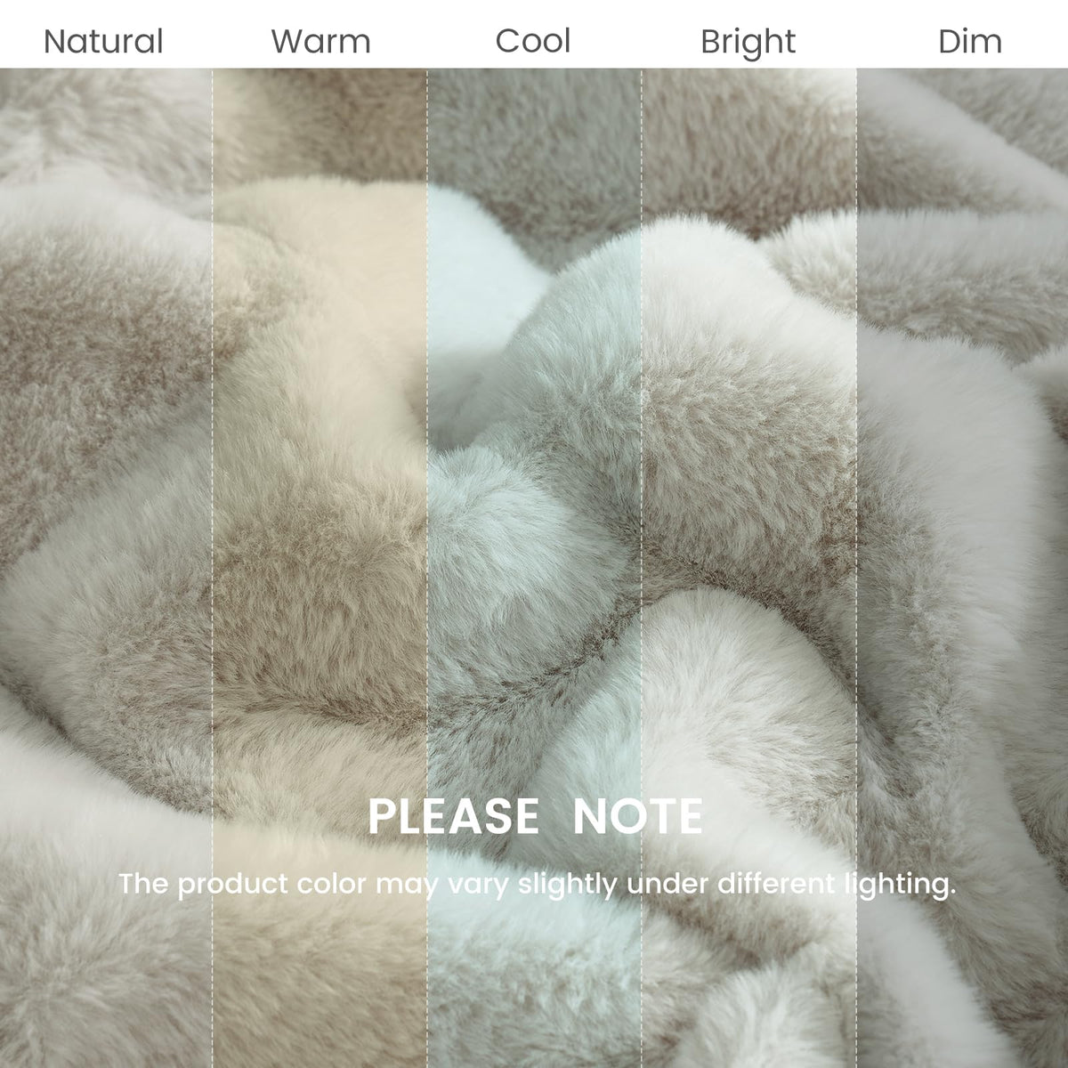 Cozy Bliss Deluxe warm beige throw brightens living spaces.