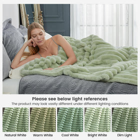 Luxurious dense fur blanket by Cozy Bliss for year-round warmth