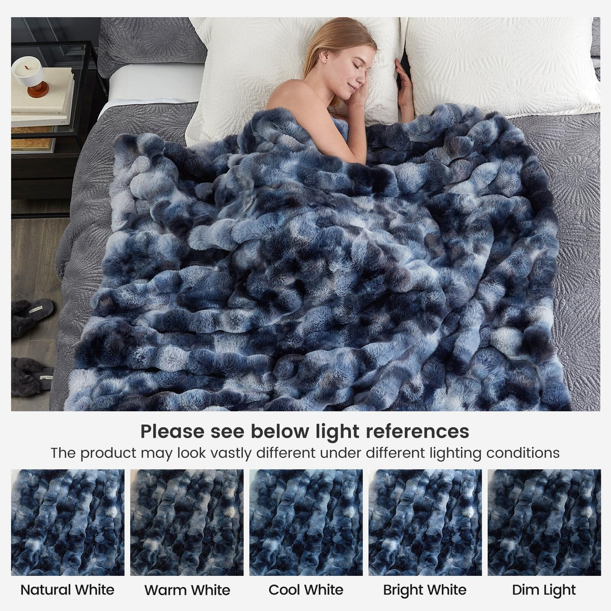 Cozy Bliss easy-care feature indicating machine-washable design