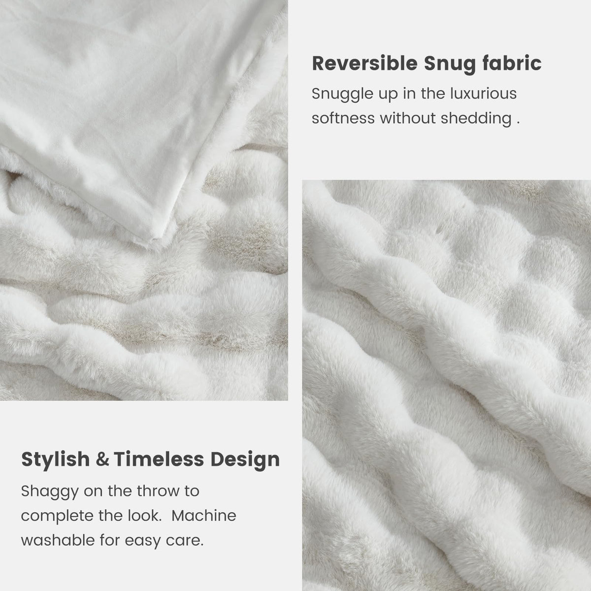 Machine washable, easy care throw for busy homes in cream.