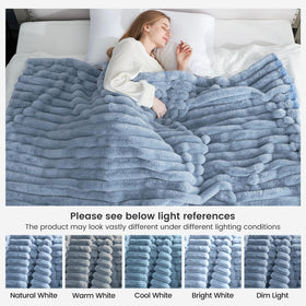 Cozy Bliss faux fur throw blanket dense warmth texture