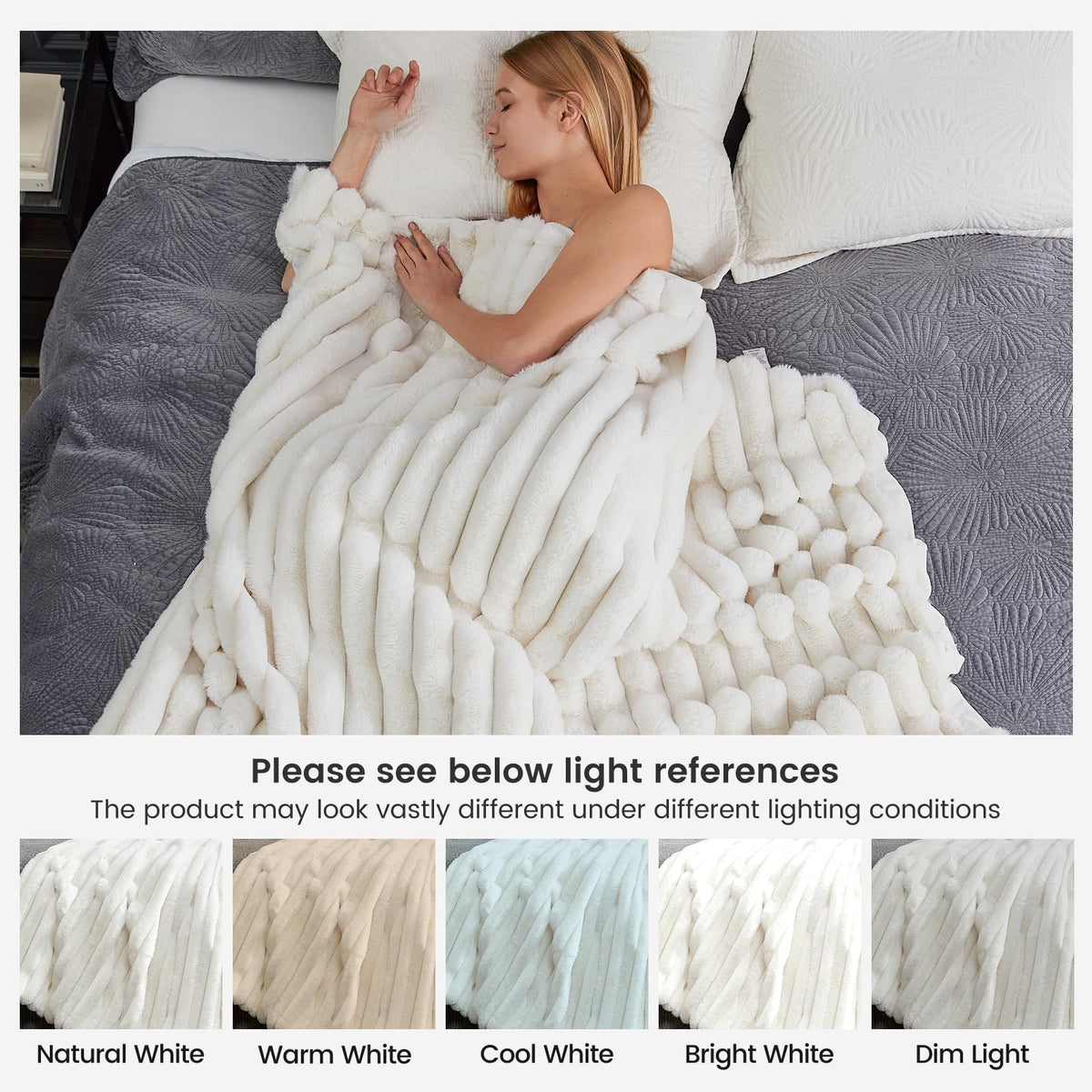 Gift-ready Cozy Bliss faux fur throw blanket for housewarming