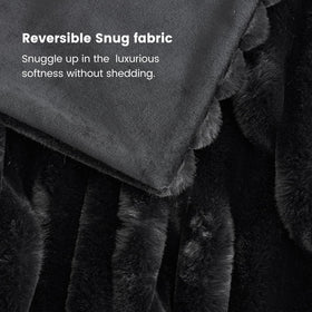 Cozy Bliss gift-ready faux fur throw blanket displayed as a present.