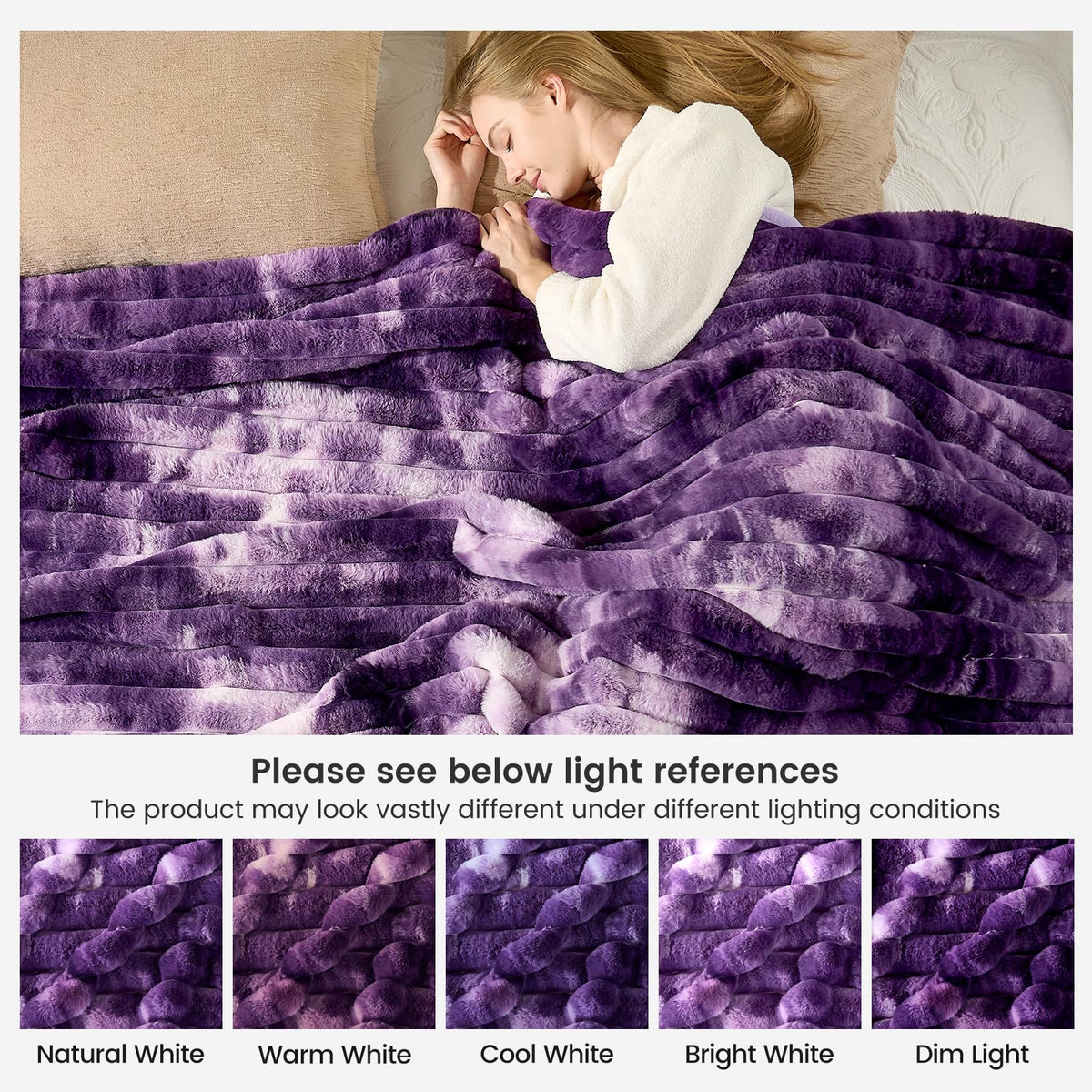 Cozy Bliss gift-ready blanket adds a stylish home accent.