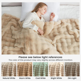 Cozy Bliss gift-ready blanket adds warmth for loved ones.