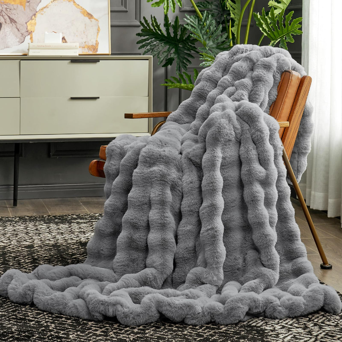 Cozy Bliss high low bubble design adding visual interest and warmth