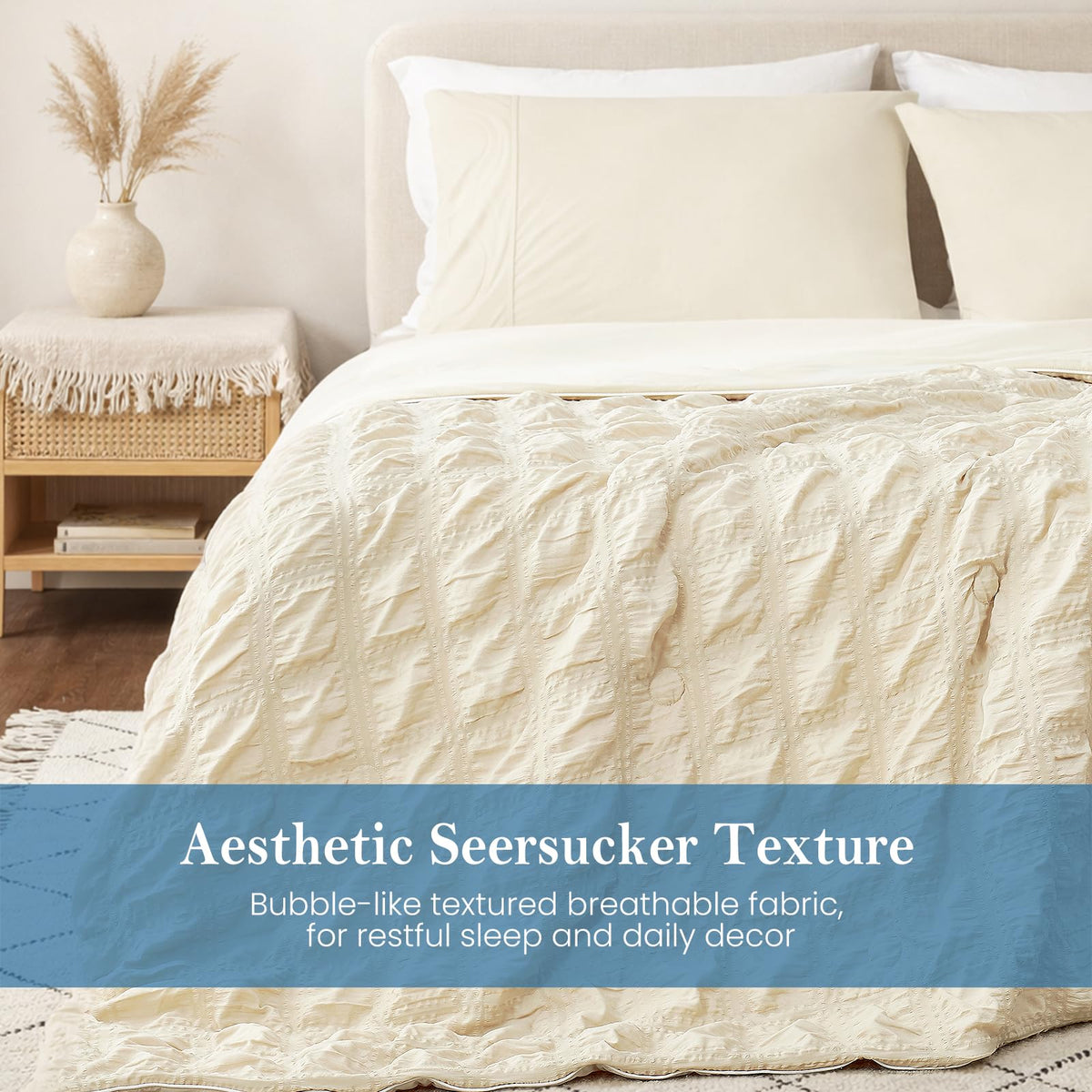Cozy Bliss lightweight bedding ideal for hot sleepers.