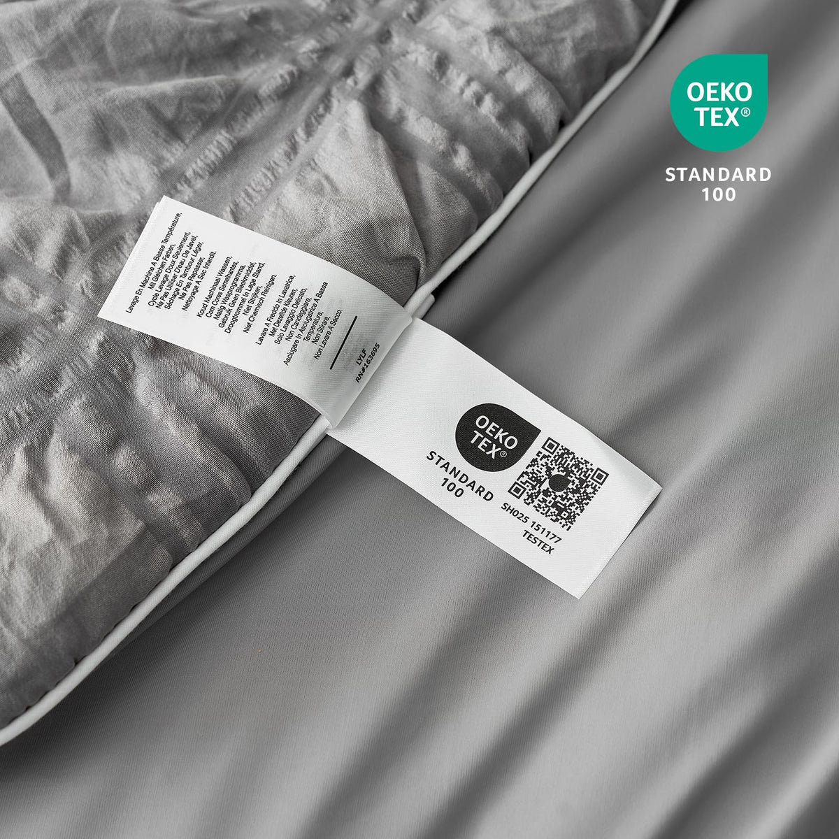 Cozy Bliss lightweight travel-friendly bedding that's easy to wash and reuse.