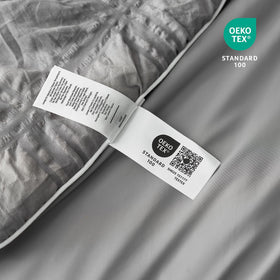 Cozy Bliss lightweight travel-friendly bedding that's easy to wash and reuse.