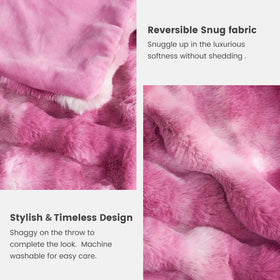 Cozy Bliss machine-wash cold care keeps color and plushness