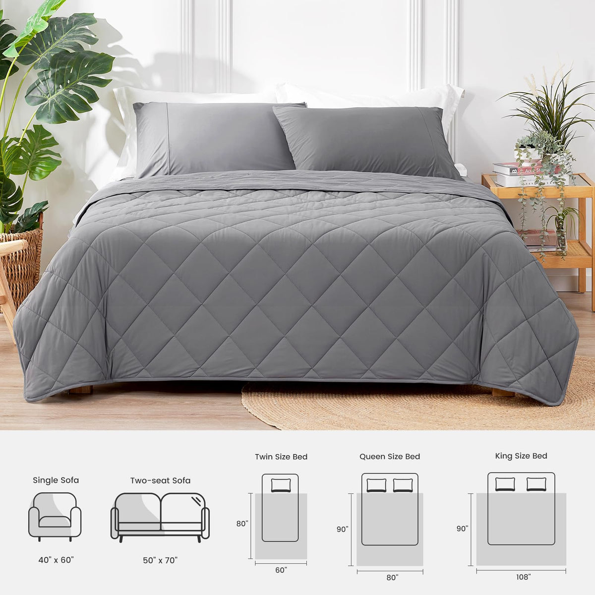 Cozy Bliss ultra-lightweight blanket for summer nights.