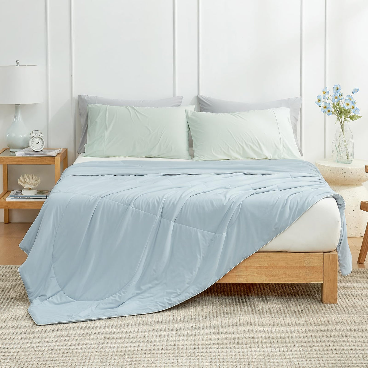 Cozy Bliss multi-function use scene with bed and couch for versatile comfort.