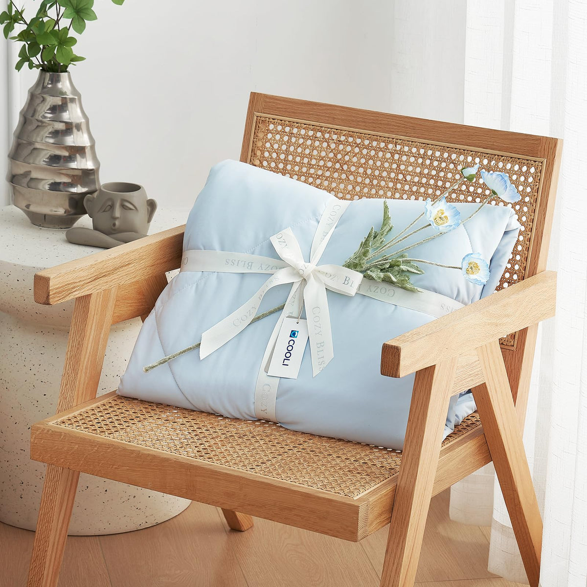 Cozy Bliss multi-use comforter ideal for lounging, reading, or sleeping.