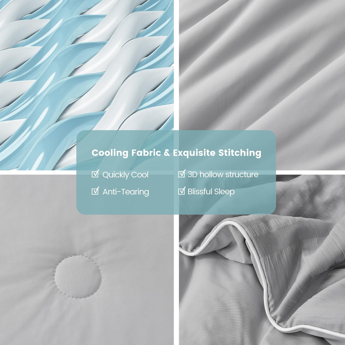 Cozy Bliss reinforced stitching on corner seam for durability against pilling