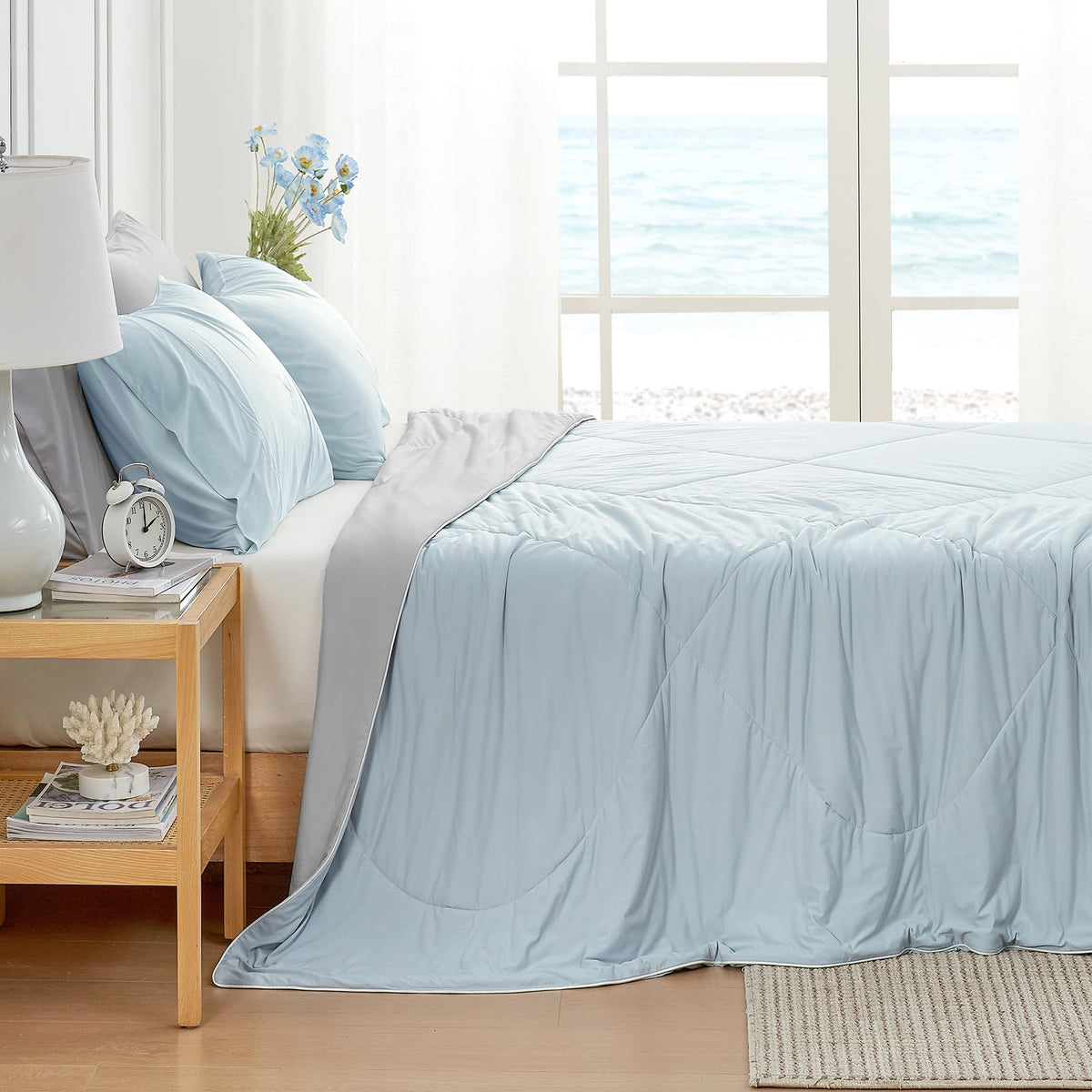 Cozy Bliss lightweight silk-smooth fabric shown folded for warm weather.
