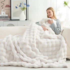 Draped on a sofa for everyday coziness with Cozy Bliss throw.