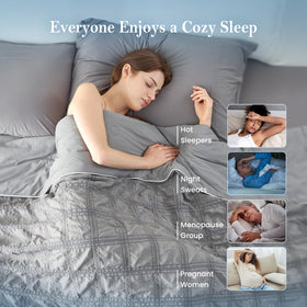 Cozy Bliss two-sides design offers cooling and breathable texture for versatile comfort.