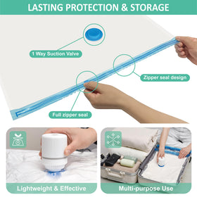 Cozy Essential PA+PE material highlights durable, reusable storage protection.