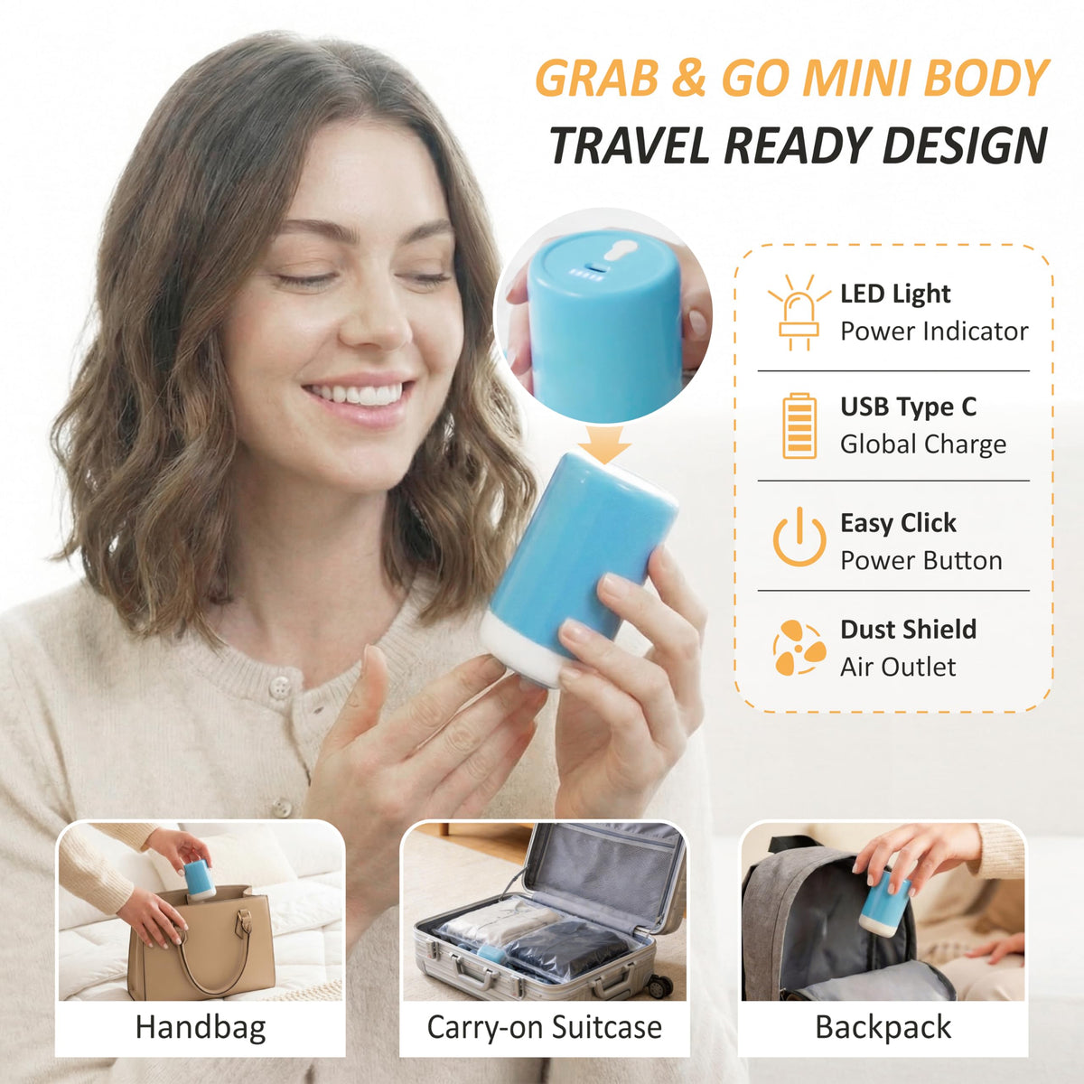 Cozy Essential transparent material lets you see contents at a glance.