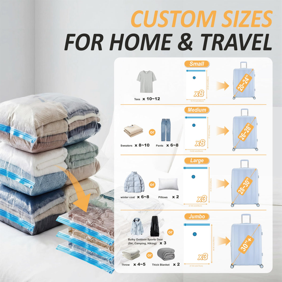 Cozy Essential triple-seal double-zip design keeps air out during compression.