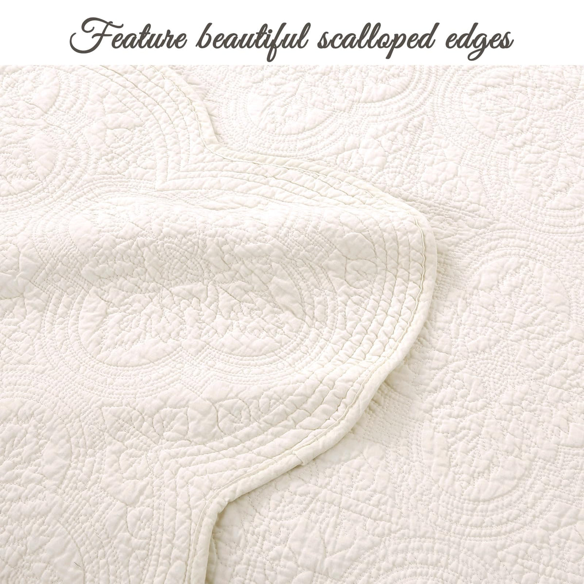 Cozy Line Home Fashions quilt set includes king quilt and two shams.