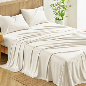 CozyLux king sheets set with cooling, silky surface for refreshing sleep