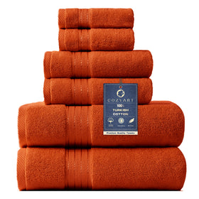 COZYART burnt orange bath towel set large towels show plush 650GSM softness for comfortable daily use