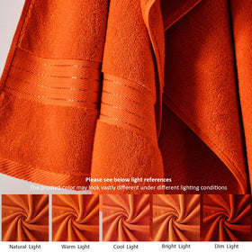COZYART burnt orange washcloths emphasize soft texture and everyday absorbency for quick skincare routines