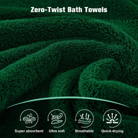 COZYART Formal Green bath towel 27x54 for generous drying and comfort