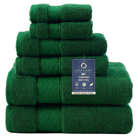 COZYART Formal Green Bath Towel Set plush, absorbent, and ready for daily use
