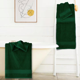 COZYART Formal Green towel set enhances bathroom decor with green tone