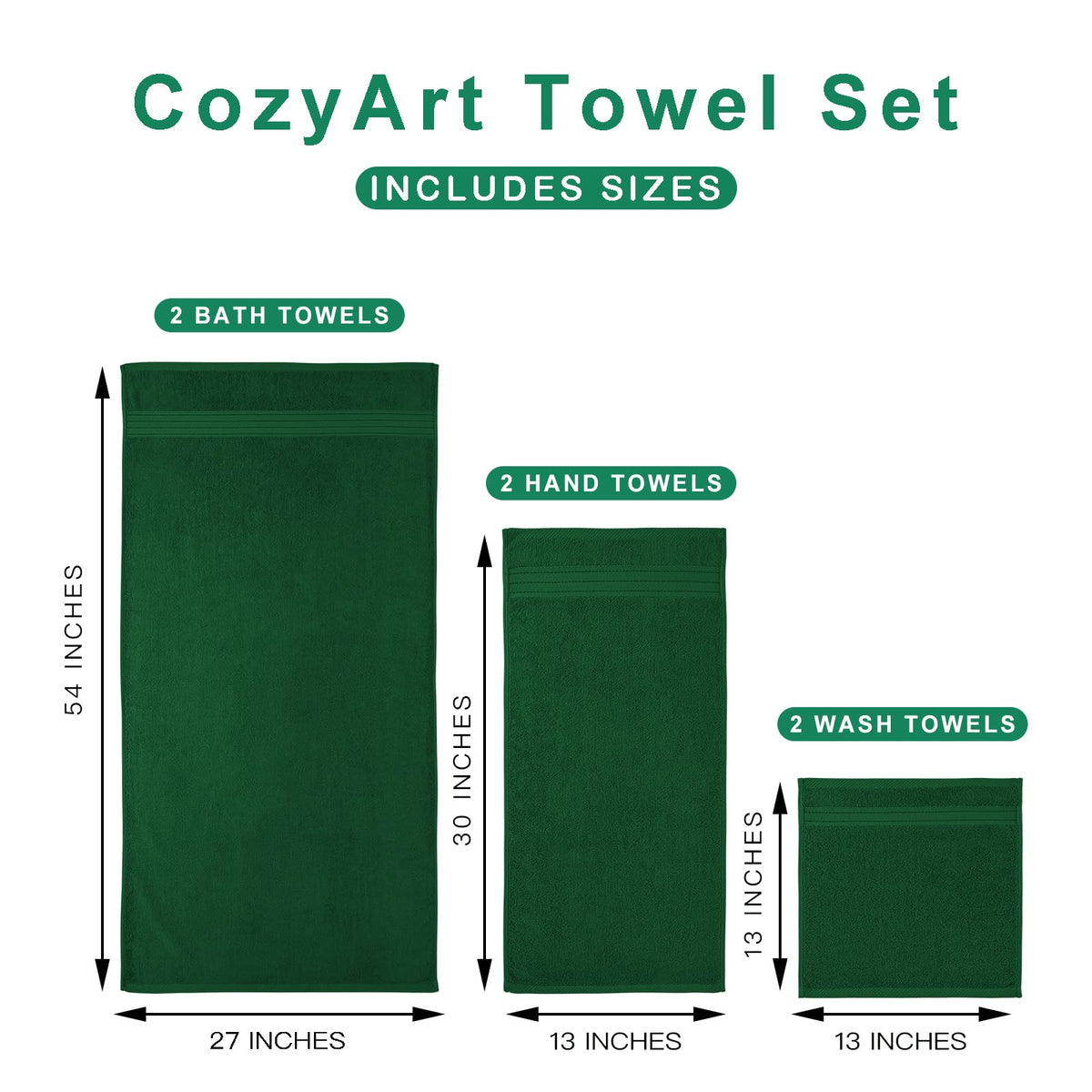 COZYART Formal Green luxury cotton emphasizes premium feel