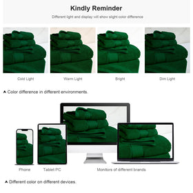COZYART Formal Green washcloth 13x13 for gentle cleansing