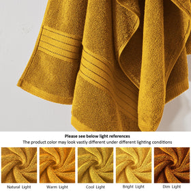 COZYART Gold Hotel Spa Quality towels convey premium bathroom decor and elegance.