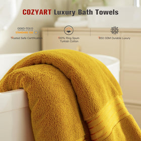 COZYART Gold Zero-Twist Construction suggests quicker drying and improved fluffiness.