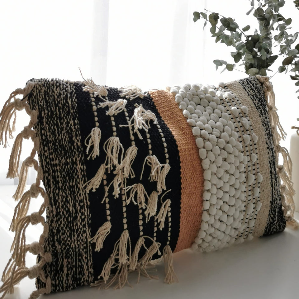 COZYDEKO 12x20 pillow cover with textured tufted pattern for cozy living room accents.