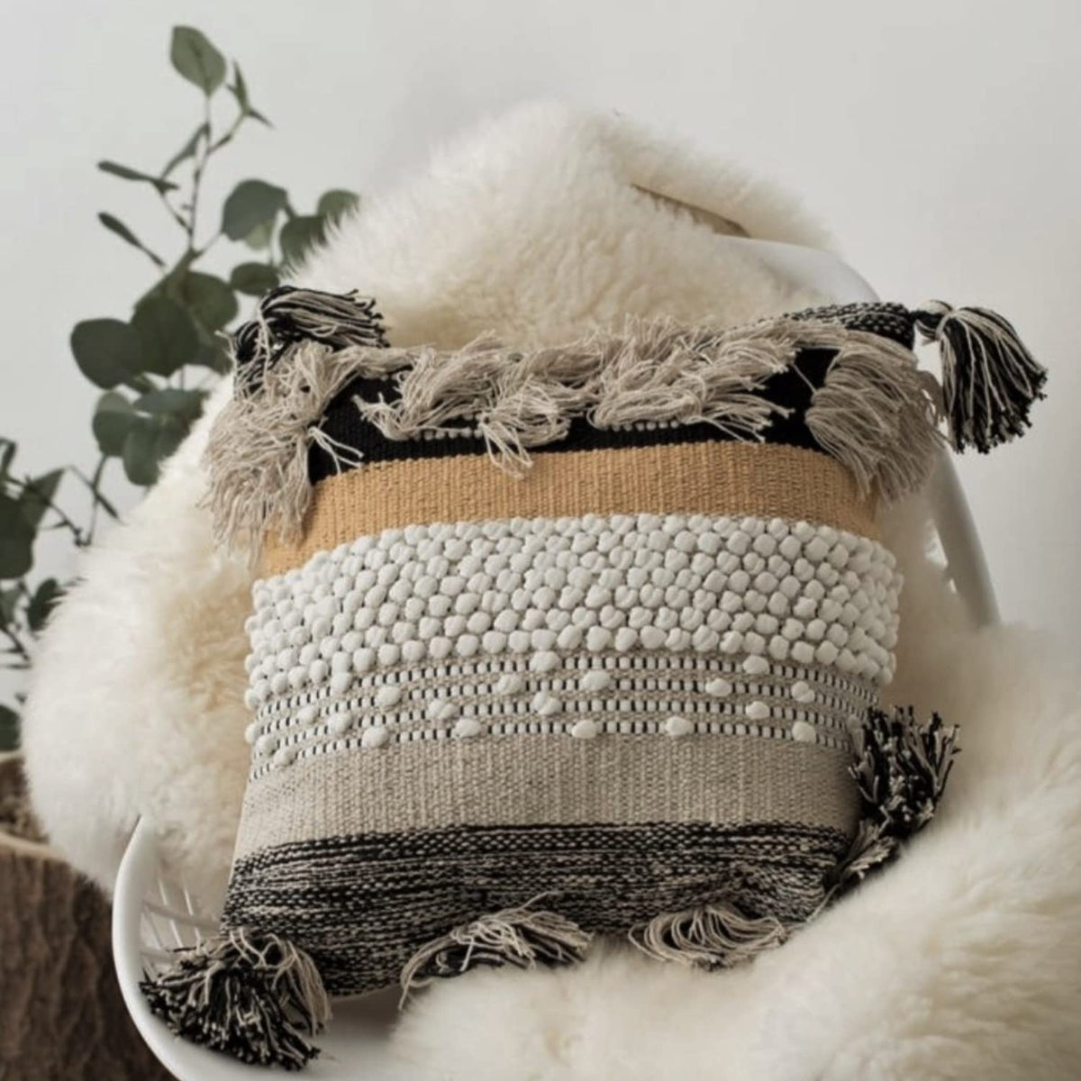 COZYDEKO textured handwoven cotton creates a soft, durable accent for everyday living.