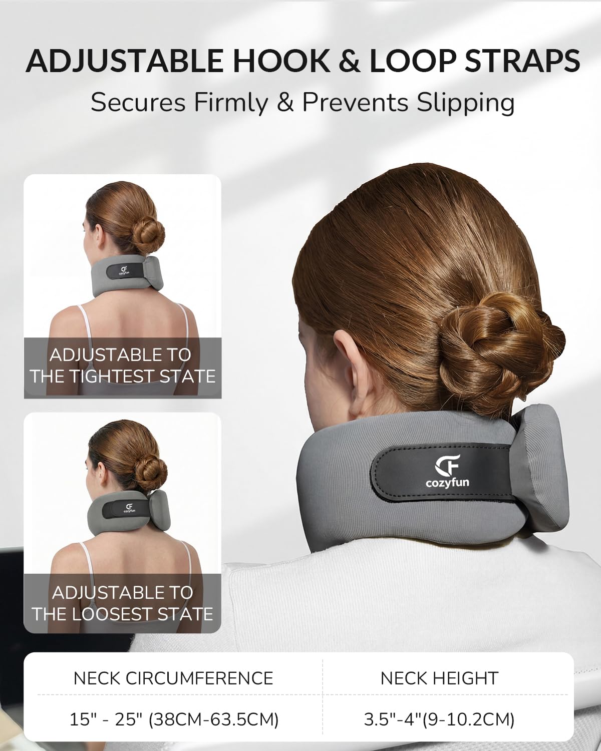 Cozyfun neck brace chin-support design focus promotes better posture.
