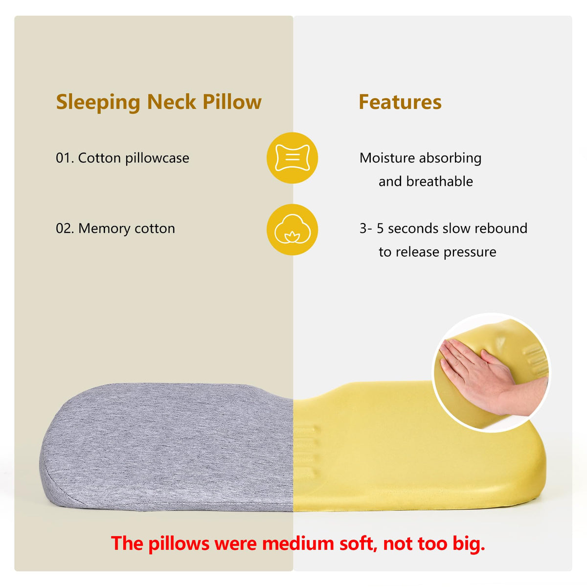Cozyhealth neck pillow during sleep aids posture and comfort throughout the night