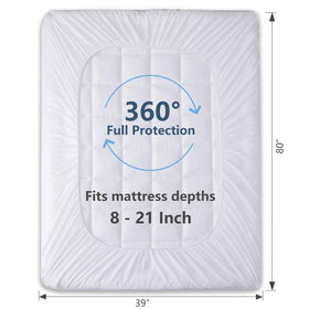 CozyLux 360-degree elastic skirt around mattress for snug fit