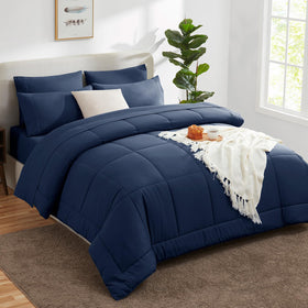 CozyLux all-season bedding provides balanced warmth for year-round use.