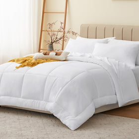 CozyLux all-season bedding on a bed for versatile warmth.