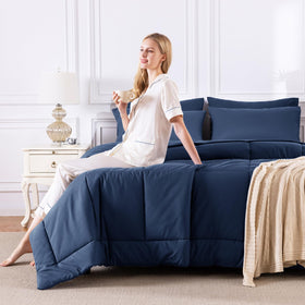 CozyLux microfiber fill delivers lightweight, fluffy softness.