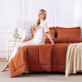 CozyLux all-season microfiber softness for year-round comfort.