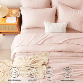 CozyLux bed-in-a-bag 7-piece set with layered sheets and pillow shams