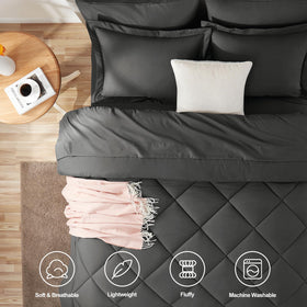 CozyLux bed-in-a-bag display with sheets and shams for a complete look.