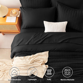 CozyLux bed-in-a-bag with comforter and sheets for quick setup.