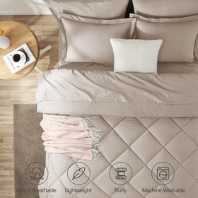 CozyLux bed-in-a-bag contents shown for a complete, easy-to-make bed